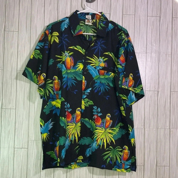 Rima Signature No‑Iron Wrinkle‑Free Beach Shirt – Men’s Size L Tropical Casual - Picture 2 of 7